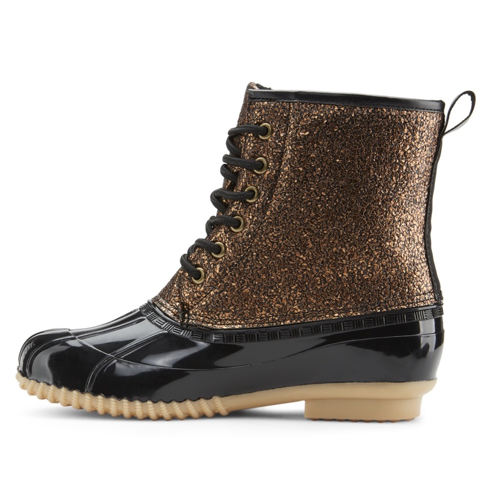 NEW ARRIVALS** LADIES BRONZE/BLACK DUCK BOOTS - Picture 3 of 4